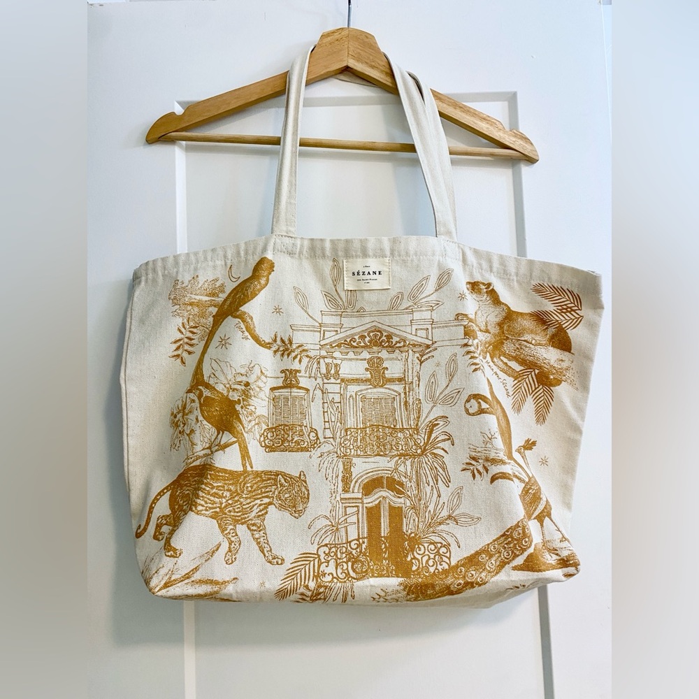 Sézane Paraiso canvas tote bag